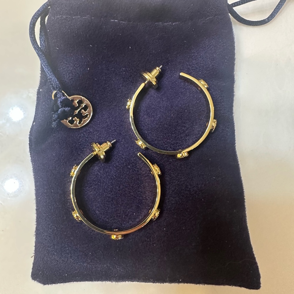 Tory Burch Gold Hoop Earrings